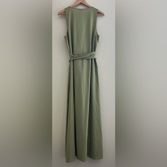 New Andie Swim The Armona Wrap Dress in Ivy Size M - Picture 9 of 9